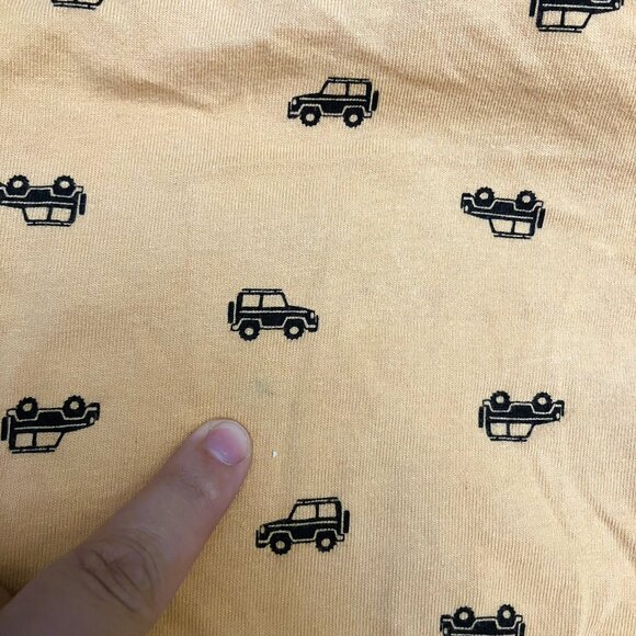 Pekkle Baby Toddler Bodysuit Short Sleeve Shirt 18M | Mustard Yellow Vehicle GUC - Picture 7 of 13